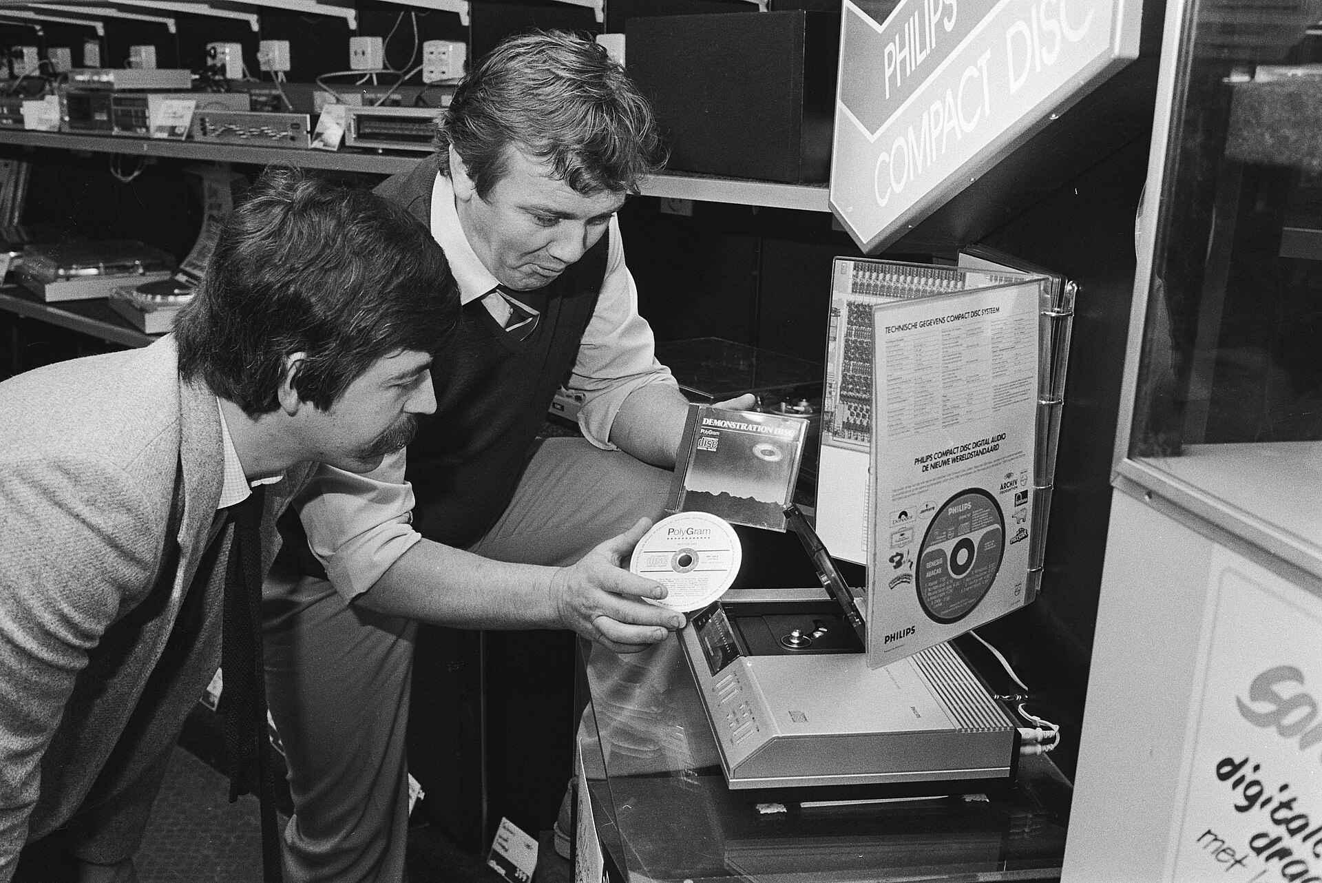 Early compact discs in retail