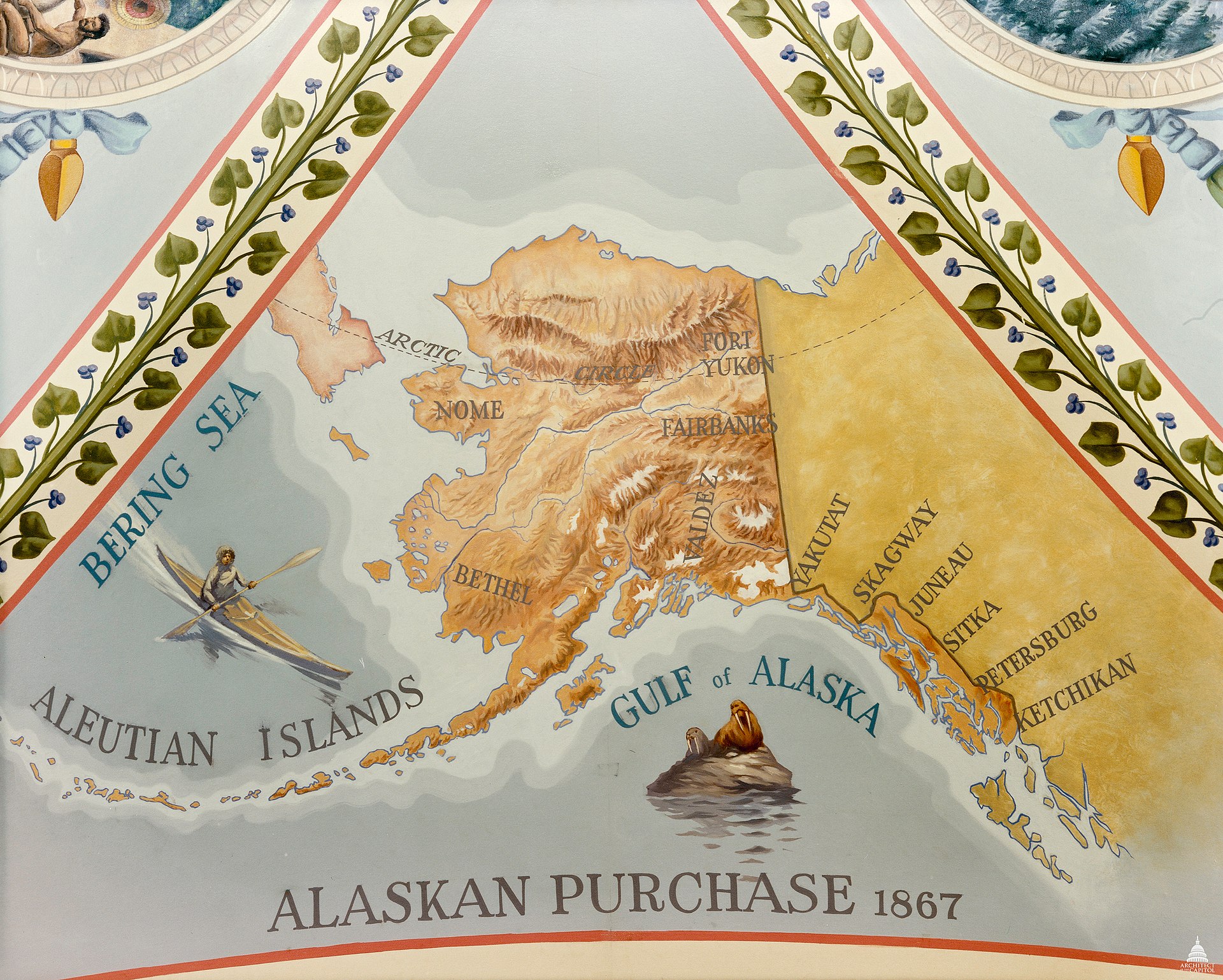 Historical depiction of the Alaskan Purchase signing