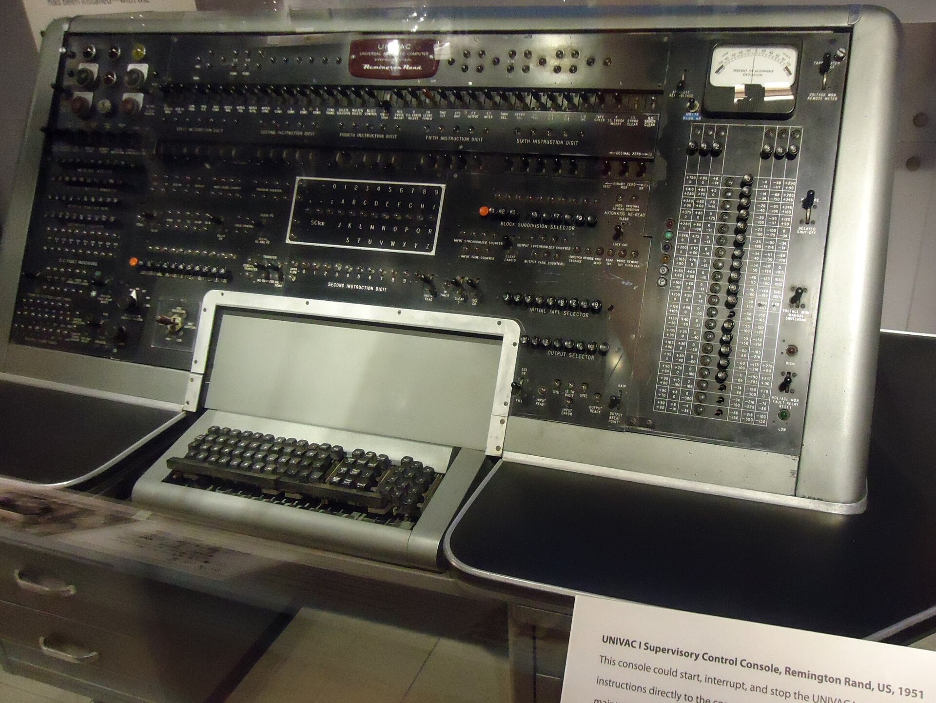 Univac I Supervisory Control Console