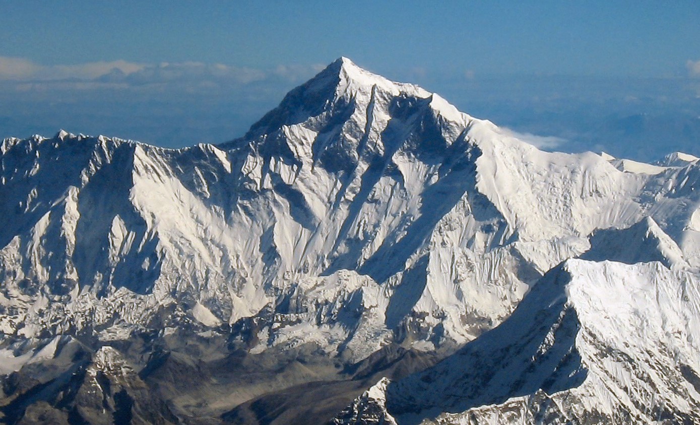 Mount Everest captured from the air